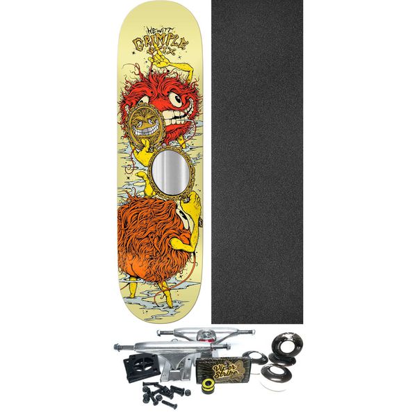 Anti Hero Skateboards Peter Hewitt Grimple Smoke and Mirrors Skateboard Deck - 8.5" x 31.85" - Complete Skateboard Bundle